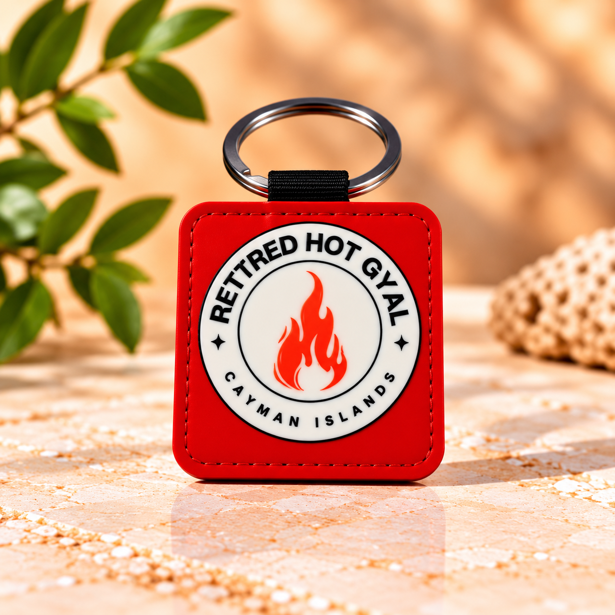 Retired Hot Gyal Cayman Keychain